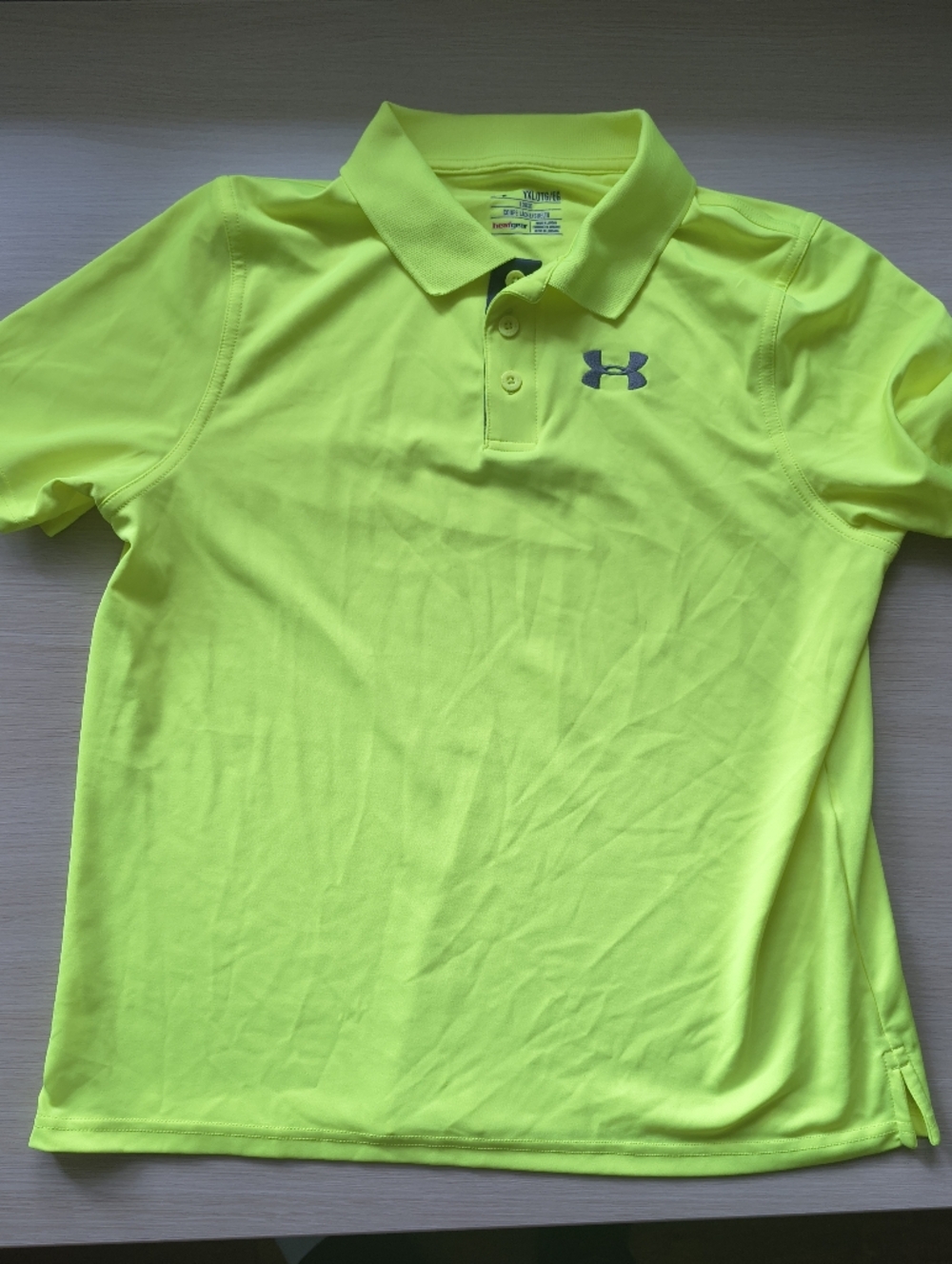 Under Armour Neon Yellow Boys' Short Sleeve Polo